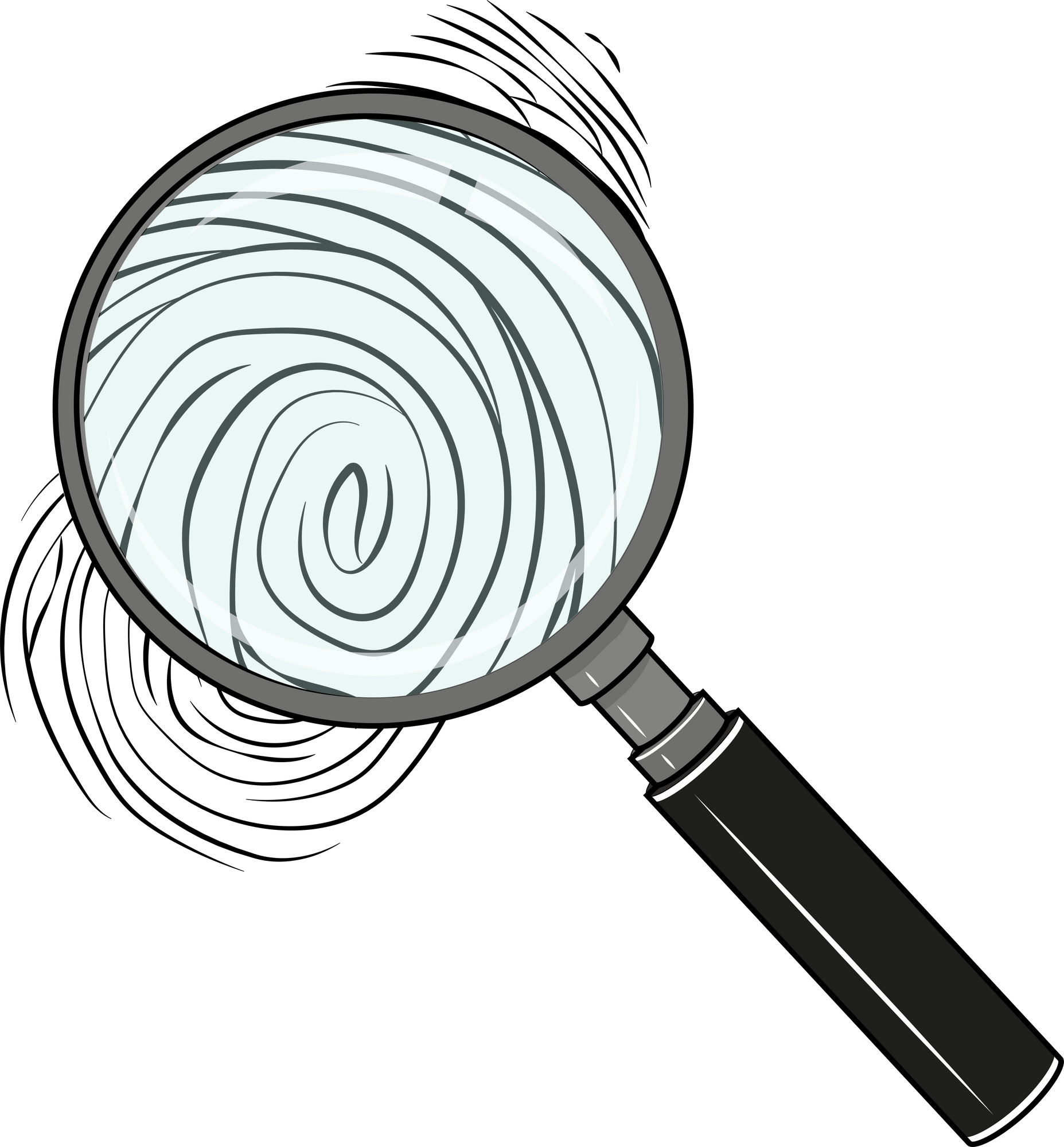 Crime investigation icon with fingerprint. Icon